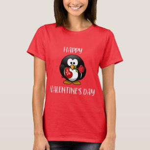 T-shirt mignon de pingouin de la heureuse