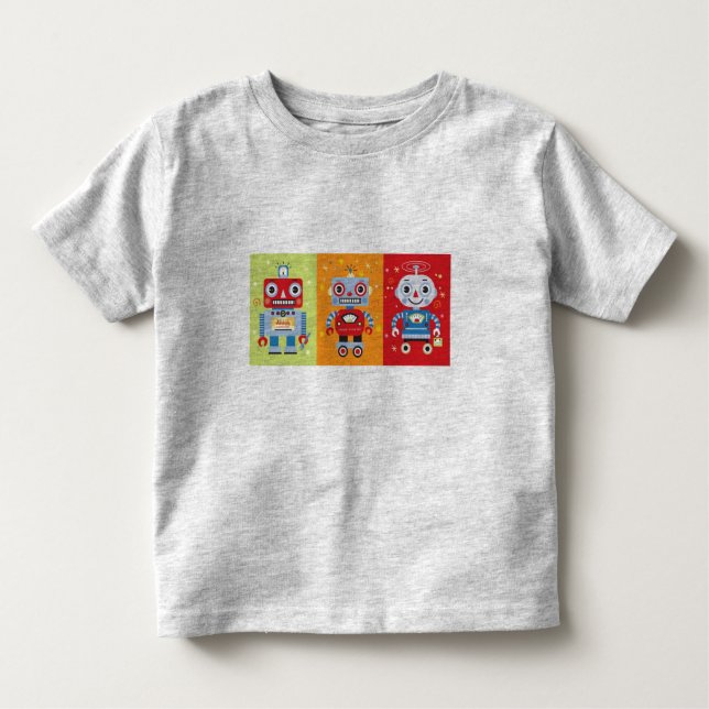 T-shirt mignon de robot (Devant)