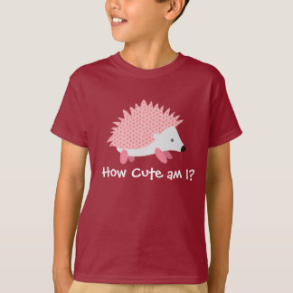 T-shirt mignon de rose de hérisson