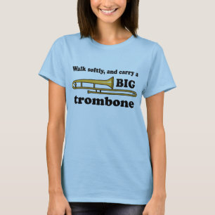 T-shirt mignon de slogan de trombone