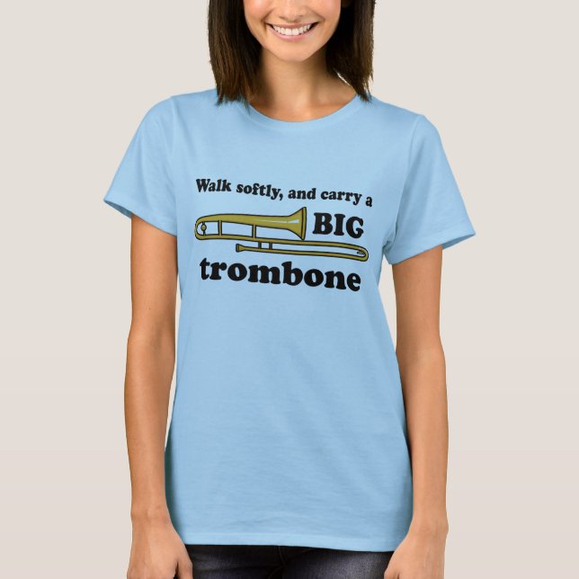 T-shirt mignon de slogan de trombone (Devant)