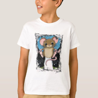 T-shirt mignon de souris et de chat