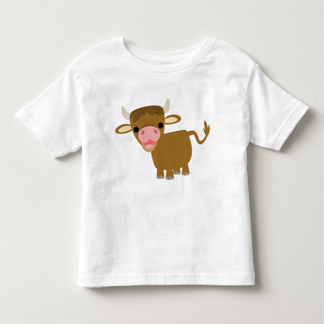 T-shirt mignon d'enfants de boeuf de bande (Devant)