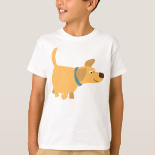 T-shirt mignon d'enfants de Labrador de jaune de