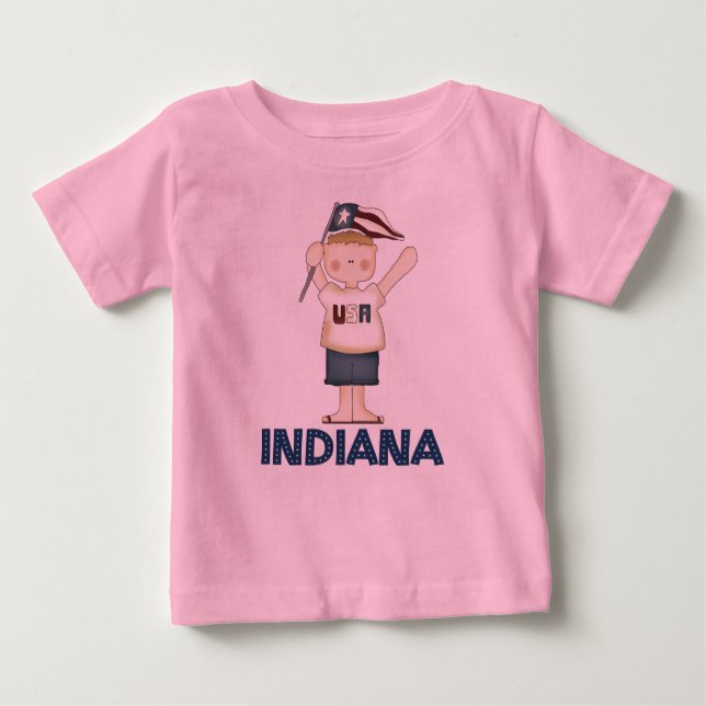 T-shirt mignon d'enfants de l'Indiana Etats-Unis (Devant)