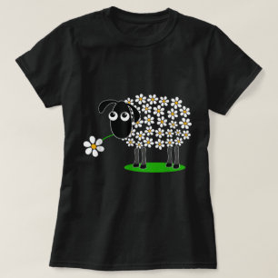 T-shirt Mignon design de mouton floral