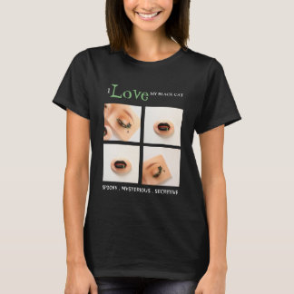 T-shirt Mignon Design Surnaturel Mère Amateur de Chat Noir