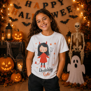 T-shirt Mignon Diaboliquement Mignon Petit Diable Hallowee