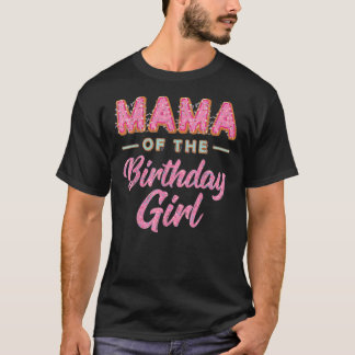 T-shirt Mignon-Donut-Mama-Anniversaire-Fille-Chemise-Doux-