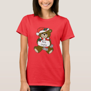 T-shirt mignon d'ours de nounours de vacances de