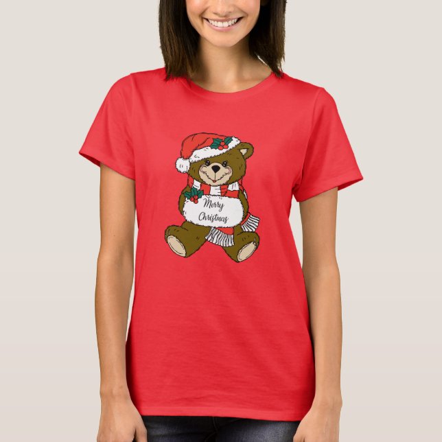 T-shirt mignon d'ours de nounours de vacances de (Devant)