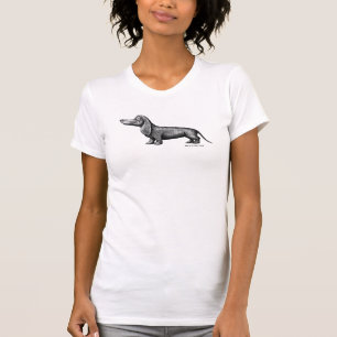 T-shirt mignon drôle d'art de dessin d'encre de