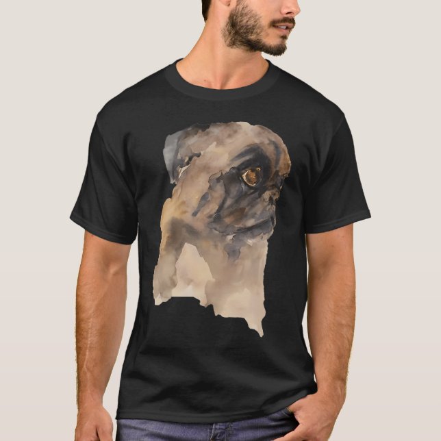 T-shirt mignon drôle fou carlin (Devant)
