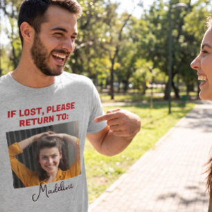 T-shirt Mignon Drôle Si Perdu Veuillez Rendre Au Couple Ph