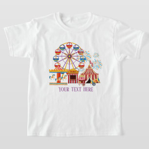 T-shirt mignon enfants unisex ajouter cirque texte