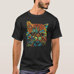 T-shirt mignon et coloré Exotic Shorthair art chat pour le