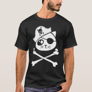 T-shirt Mignon et enfant pirate chat