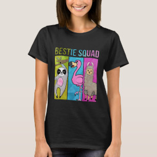 T-shirt Mignon et  Paresseux Flamingo Lama Meilleure Copin