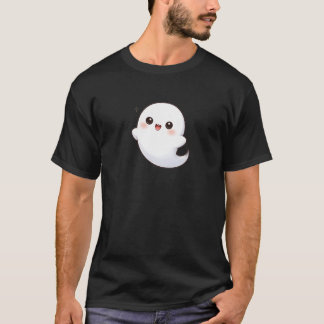 T-shirt Mignon fantôme Kawaii flottant – Dessin animé ador