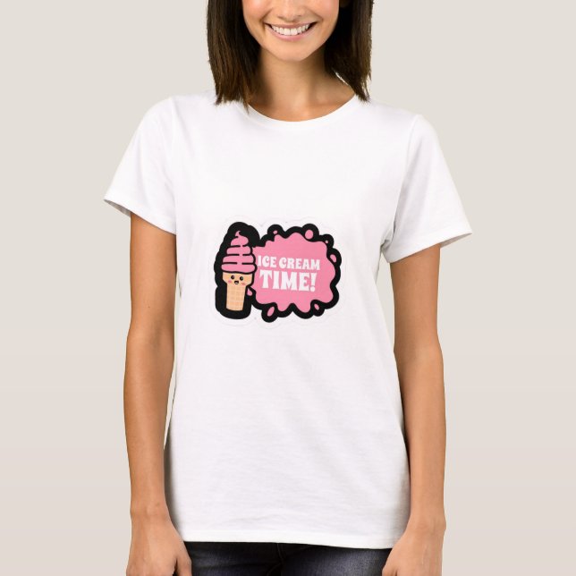 T-shirt Mignon Glace pour Filles (Devant)