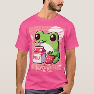 T-shirt Mignon grenouille japonaise Kawaii Anime Lait Frai