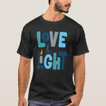 T-shirt Mignon Hanoukka Amour Et Lumière Chanukah Juif Chr<br><div class="desc">Joli Hanoukka Amour Et Lumière Chanukah Noël Juif.</div>