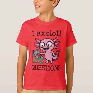 T-shirt Mignon Je me pose des questions sur l'axolotl azté