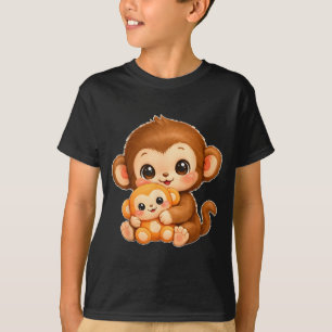 T-shirt Mignon Kawaii Singe Poing Bébé Graphique Grand Amo