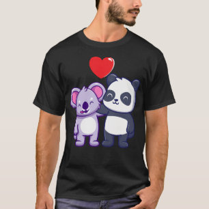 T-shirt Mignon Koala et Panda Mignon Animal Panda Amical K