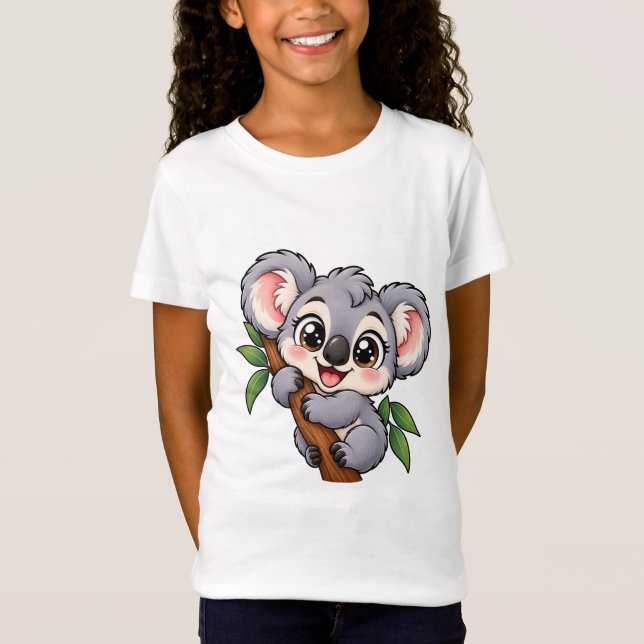 T-Shirt Mignon Koala Peekaboo (Devant)