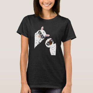 T-shirt Mignon Lama Paresseux Se Cachant Drôle Animal De C