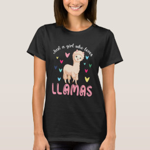 T-shirt Mignon Lama Pour Femmes Filles Élevage Lama  Alpac