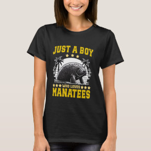 T-shirt Mignon lamantin amoureux Juste un garçon qui aime
