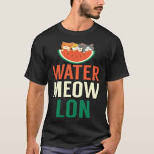 T-shirt Mignon Leon Melon D'eau Avec Des Chats Producteurs