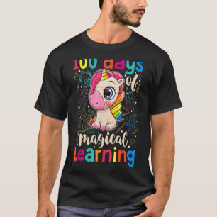 T-shirt Mignon licorne de 100 jours d'école Filles Enseign
