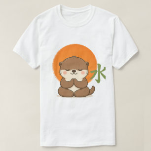 T-shirt mignon loutre zen – T-shirt loutre méditan