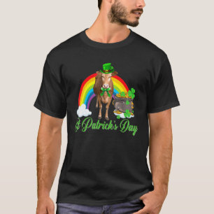 T-shirt Mignon lutin de vache irlandais trèfle Saint-Patri