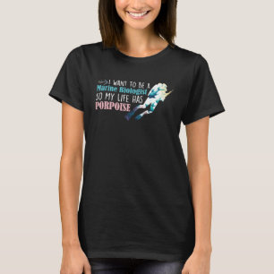 T-shirt Mignon Ma Vie A Marsouin Avenir Biologie Marine Bi