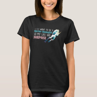 T-shirt Mignon Ma Vie A Marsouin Avenir Biologie Marine Bi