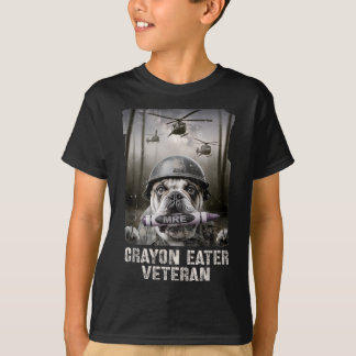 T-shirt Mignon mangeur de crayon vétéran papa chien vétéra