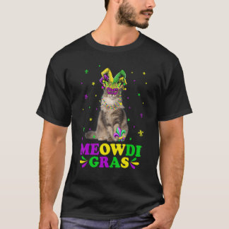 T-shirt Mignon Masque de Chat de la Forêt Norvégienne Meow