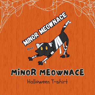 T-shirt Mignon Meownace Boo Mummy Chaton Jouet Halloween