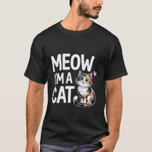 T-shirt Mignon Miaou Je Suis Un Chat Drôle De Costume Pour