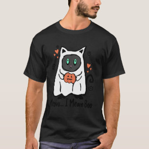 T-shirt Mignon Miaou Je Veux Dire Fantôme de Chats Hallowe