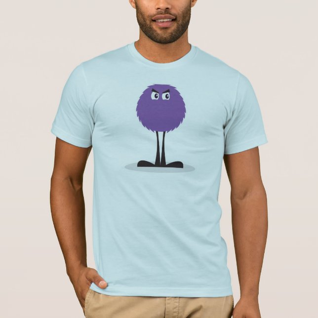 T-shirt mignon monstre pourpre flou (Devant)