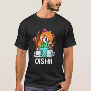 T-shirt Mignon Namaste Panda roux fait du yoga jardinage c