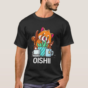 T-shirt Mignon Namaste Panda roux fait du Yoga Jardinage C