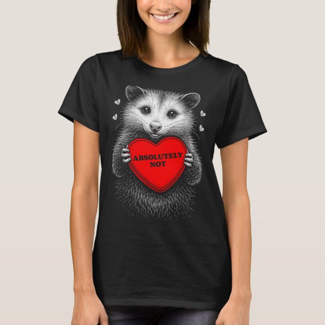 T-shirt Mignon Opossum Drôle Absolument Pas Anti (Devant)