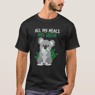 T-shirt Mignon Ours Koala Tous Mes Repas Sont Verts Végéta
