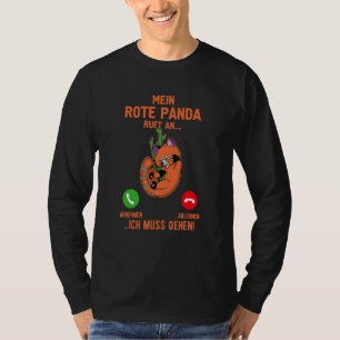 T-shirt Mignon panda roux panda d'asie dame gardienne biol